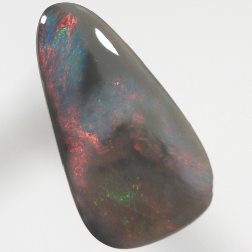 SOLID BLACK OPAL Picture opal, red and blue amongst black opal
